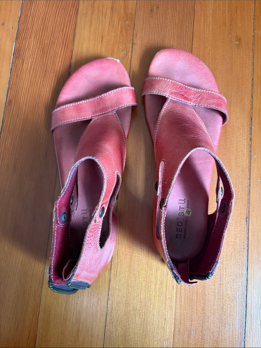 Bed Stu Soto Sandal Red Pink 10